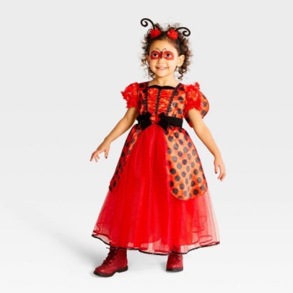 Hyde and Eek - Toddler Ladybug Costume Dress with Headpiece - size 2-3T - new